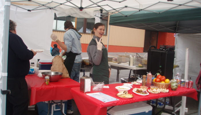 FS first farmers market setup Alina in first fs farmers market setup